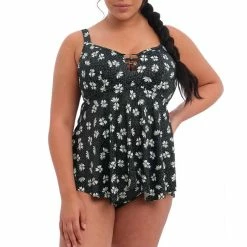 Top 10 🤩 ELOMI Tankini De Bain Grande Taille Sans Armatures Plain Sailing Black Daisy 😉 -Gabriella Shop unnamed file 195