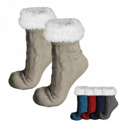 Budget 😍 VIVEZEN Paire De Chaussettes, Chaussons Polaires Mixtes 🎉