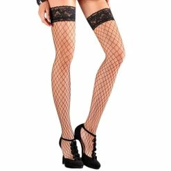Le moins cher 👍 Gabriella Bas Larges Résilles Calze Noir ✨