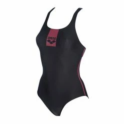 Remise 😍 ARENA Maillot De Bain 1 Pièce Noir/Rose Femme Arena Swim Pro ⭐